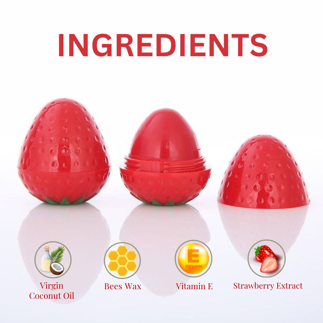 Ingredients for Lip Balm Strawberry